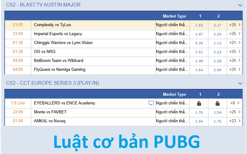 Luật cơ bản PUBG